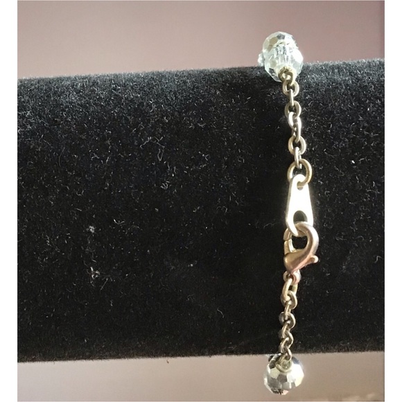 6 1/2” Crystal AB Faceted Glass Beaded Bracelet - Picture 8 of 8